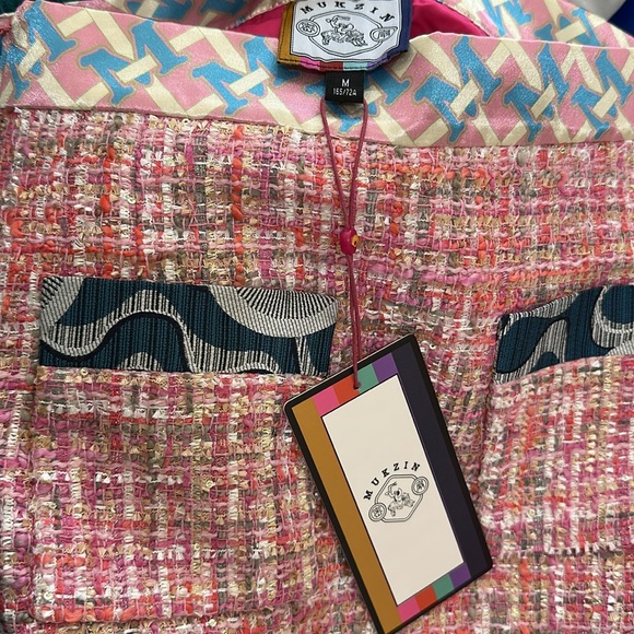 MUKZIN PINK TWEED SKIRT - MEDIUM - Picture 3 of 3